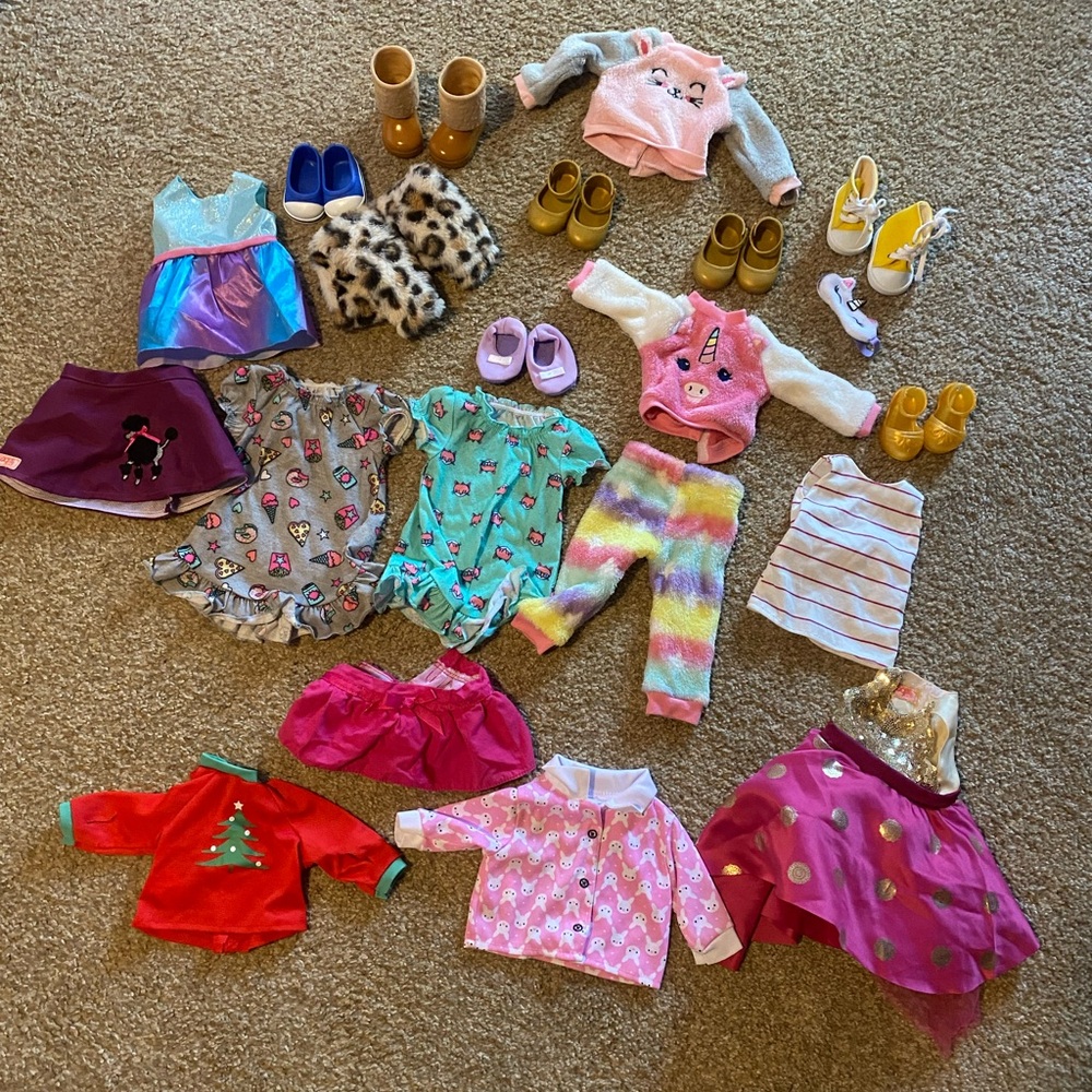 Our Generation Doll Clothes & Shoes Lot – 18” Doll Outfits